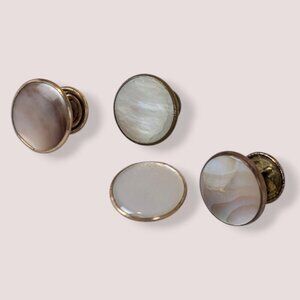 Set of 4 Antique MOP Low Profile Cufflinks (Mismatch)